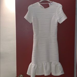 Opening ceremony texture dress with ruffled bottom